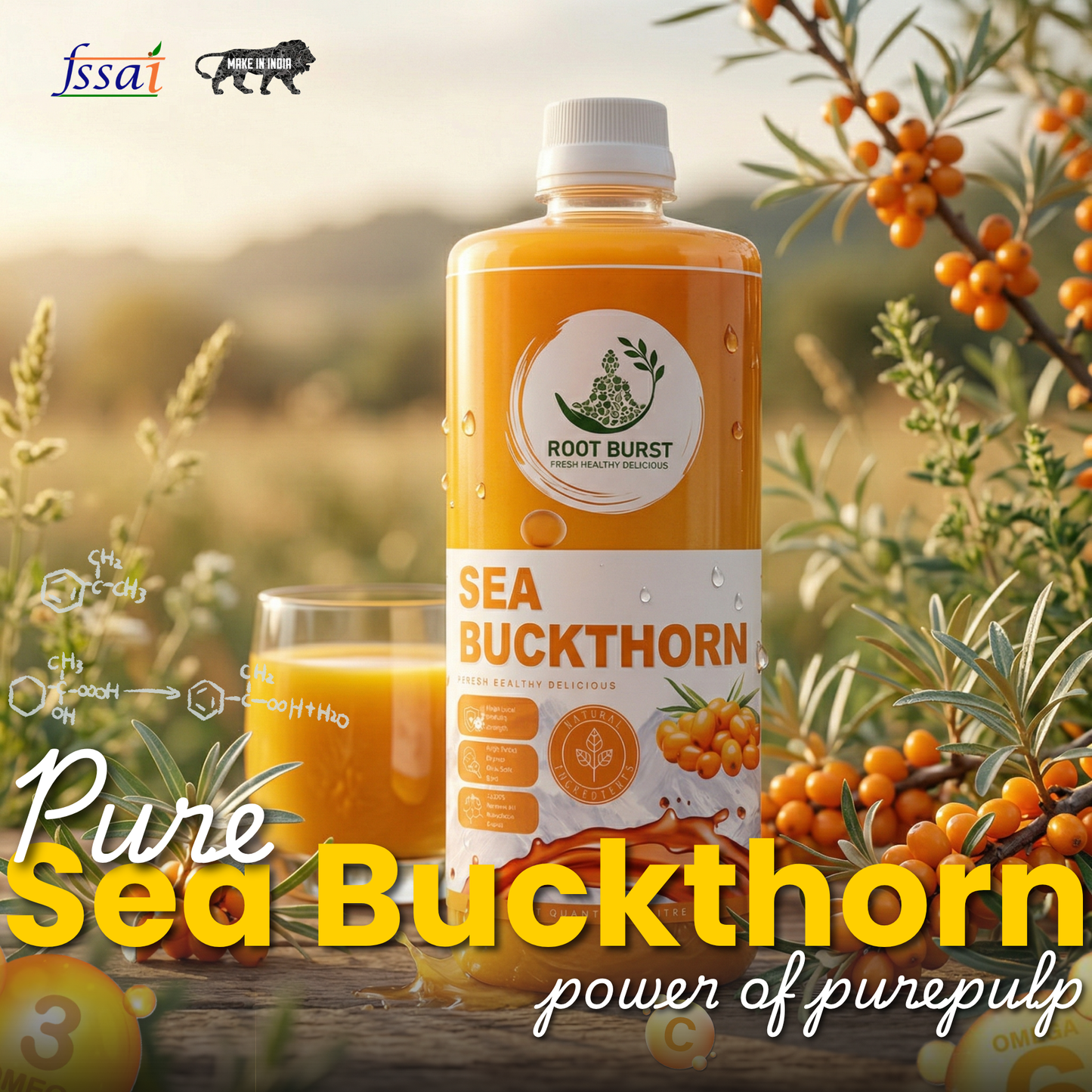 Sea Buckthorn Glow Elixir – Vitamin C Rich Skin & Hair Booster